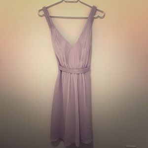 Lilac bridesmaid dress from David’s Bridal
